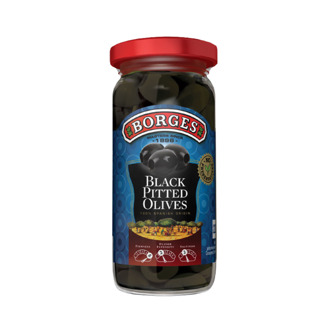 Borges Black Pitted Olives