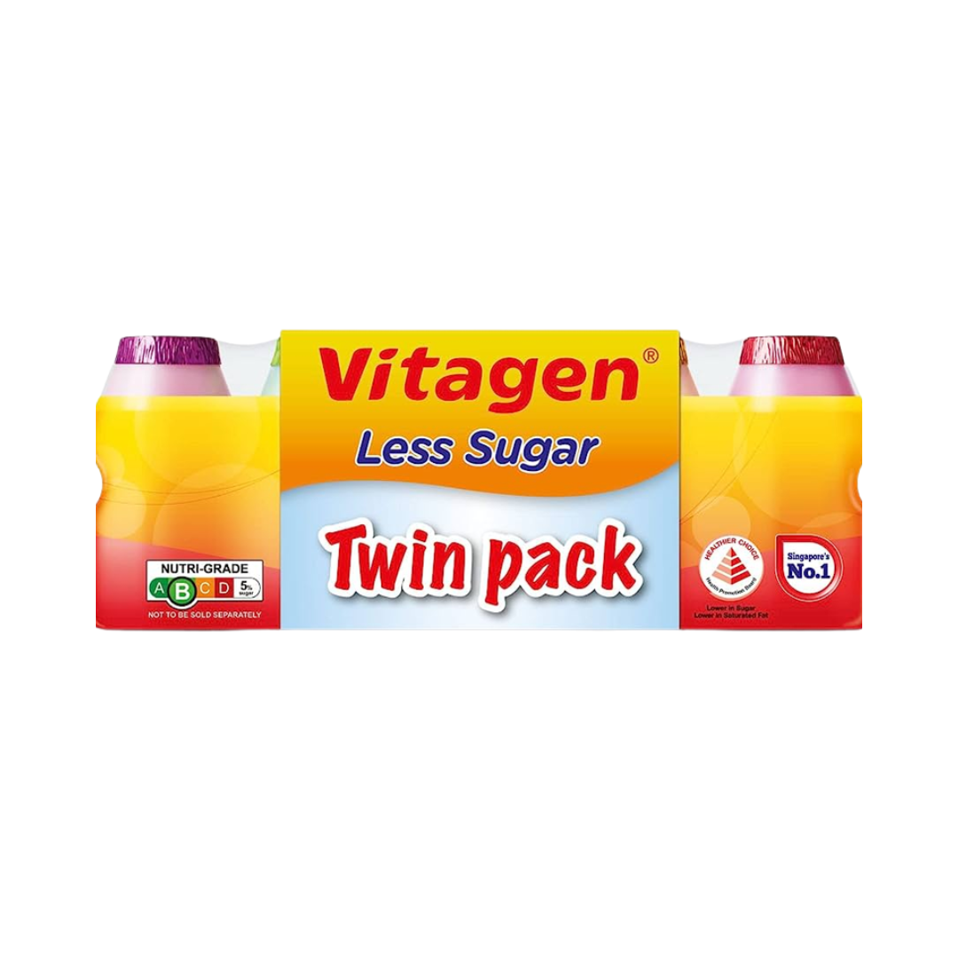 Vitagen Cultured Less Sugar (Assorted) Milk - Twin Pack