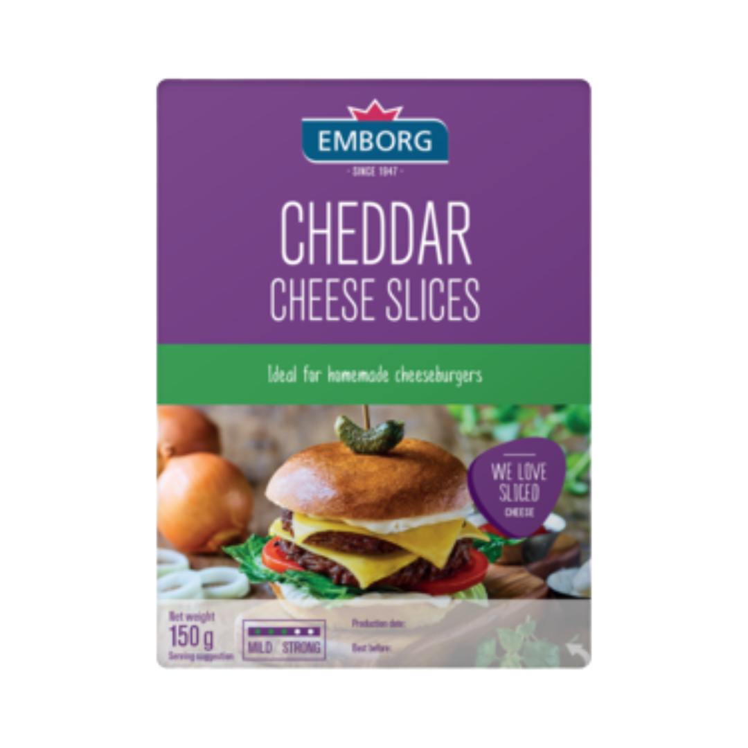Emborg Cheddar Natural Cheese Slices