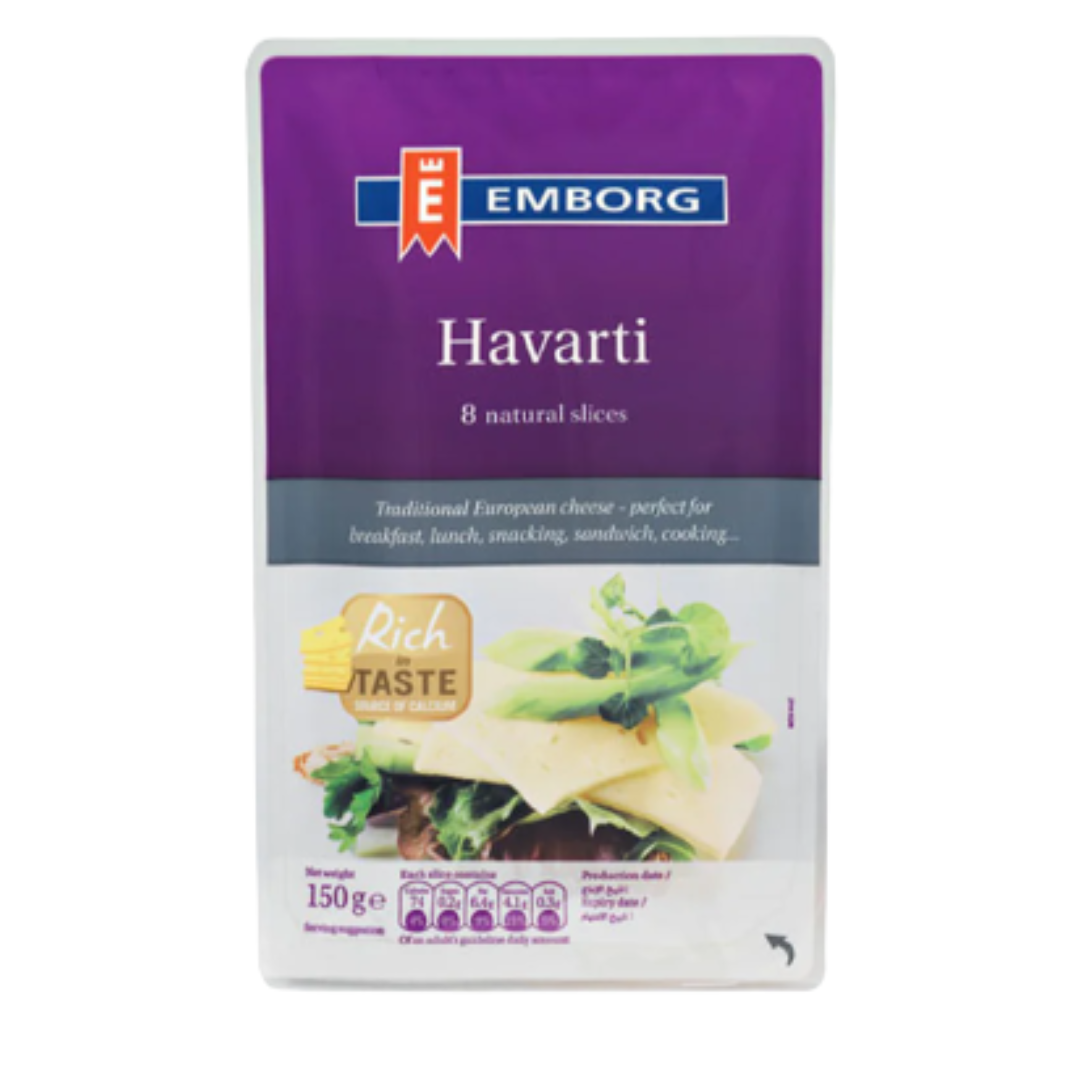 Emborg Havarti 55+ Cheese Slices